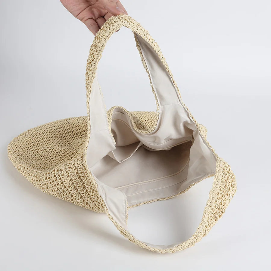 Sac tissé en rotin pour femmes l Annora