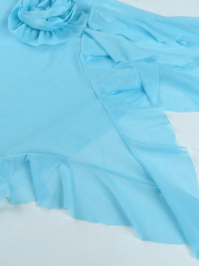 Sophie Paris® | Robe tube fleurie sexy en maille avec design transparent