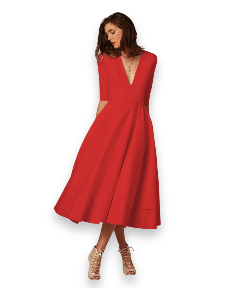 Robe midi élégante pour femme | Souple et flatteuse