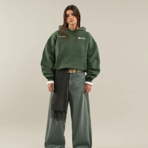 Sweat à capuche en coton mélangé pour femme | Oversize