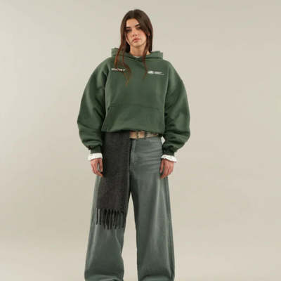 Sweat à capuche en coton mélangé pour femme | Oversize