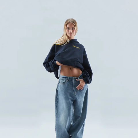 Sweat à capuche en coton mélangé pour femme | Oversize