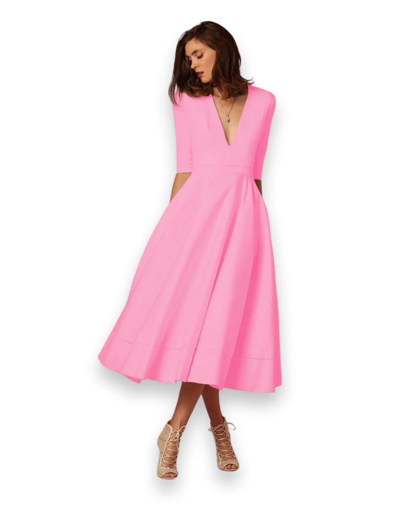 Robe midi élégante pour femme | Souple et flatteuse