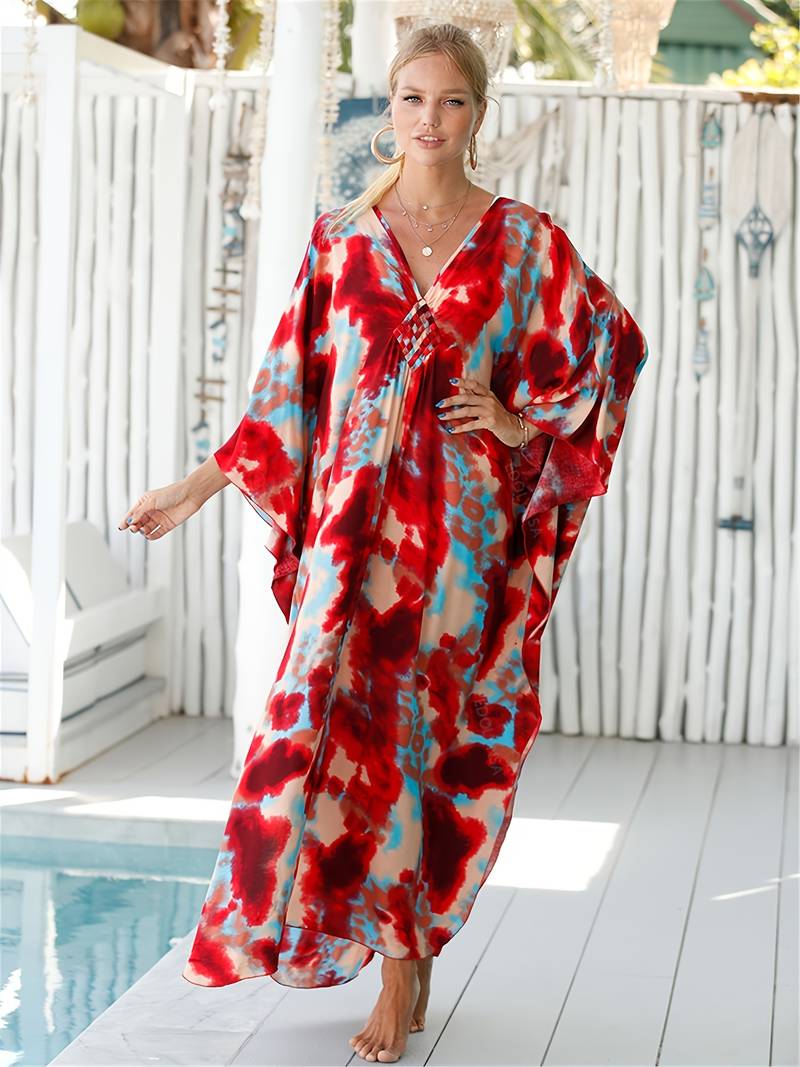 Robe Maxi Tropicale en Bambou pour Resort