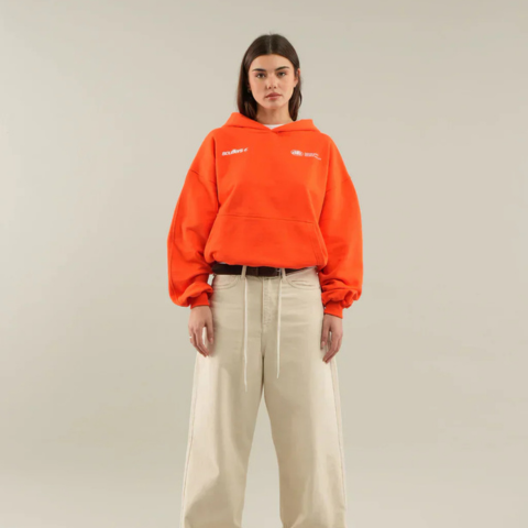 Sweat à capuche en coton mélangé pour femme | Oversize