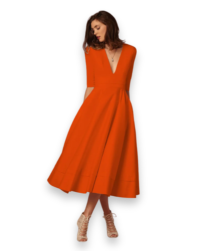 Robe midi élégante pour femme | Souple et flatteuse