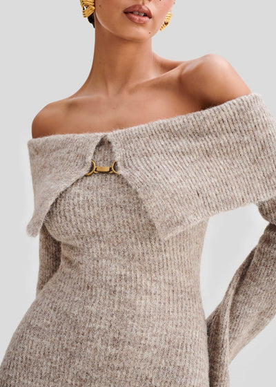 Sophie™ | Robe Midi Épaules Dénudées Élégante