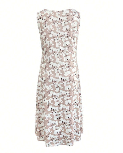 Robe Sans Manches Imprimé Florale