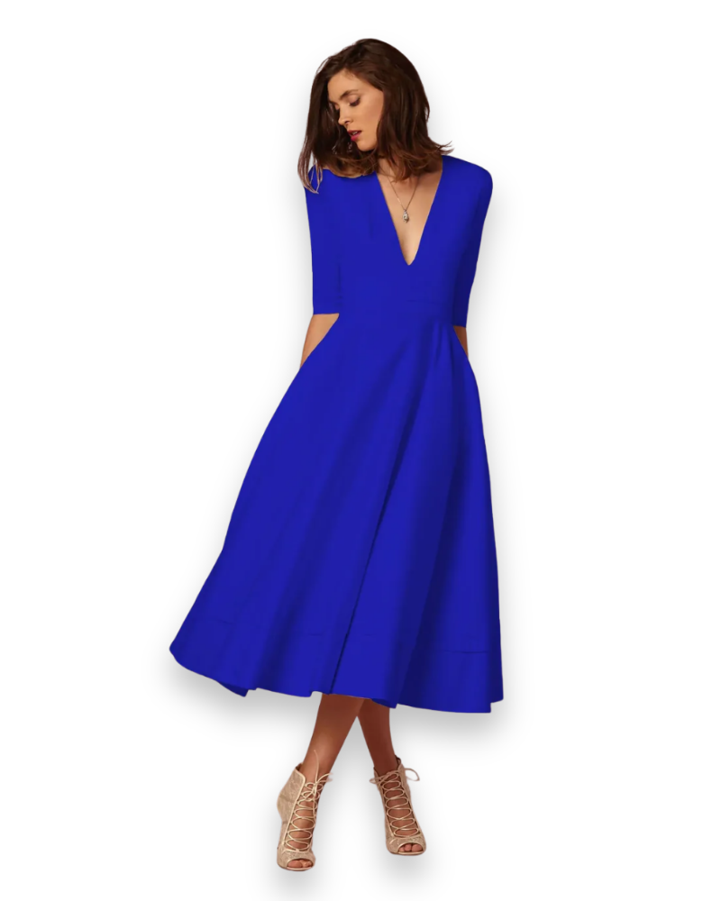 Robe midi élégante pour femme | Souple et flatteuse