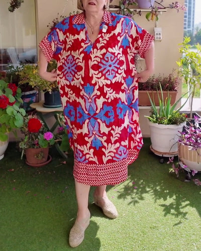 Robe Mode Revers Imprimé Large