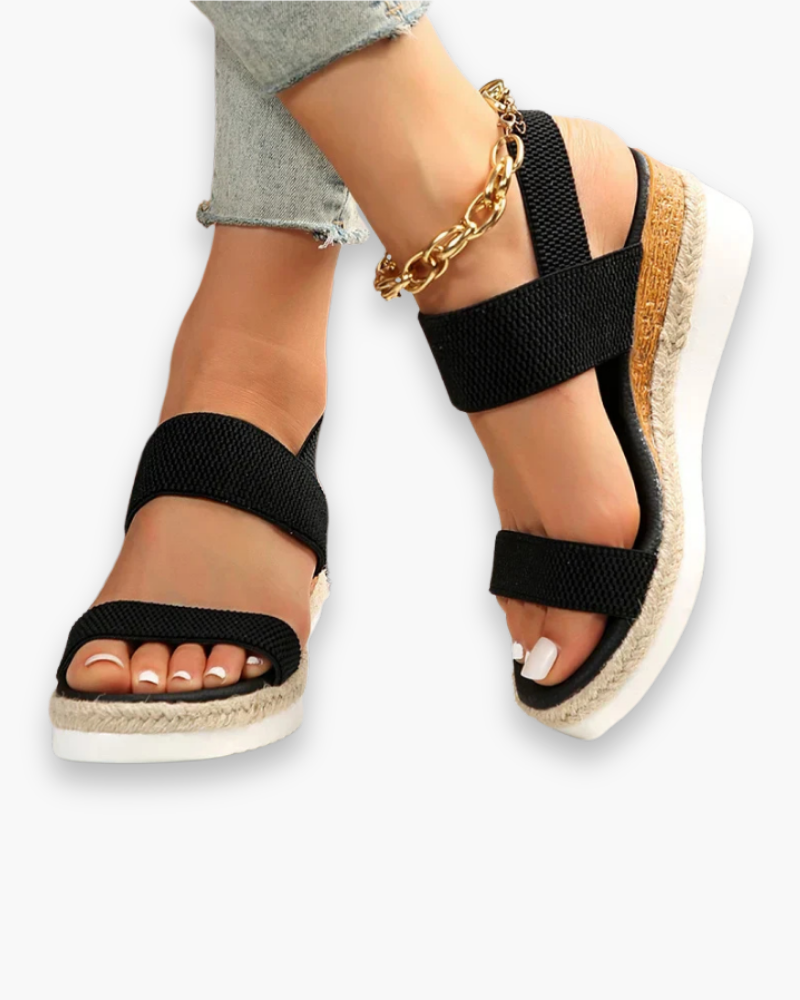 Sandales compensées confort femme | élégant