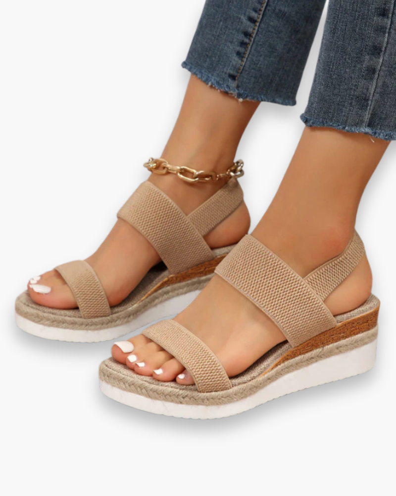 Sandales compensées confort femme | élégant