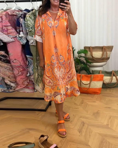 Robe Retro Revers Imprimé