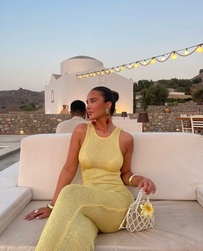 Robe longue sans manches