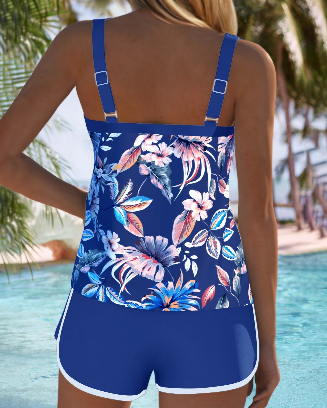 Tankini U-Ringad Sans Manches Imprimé