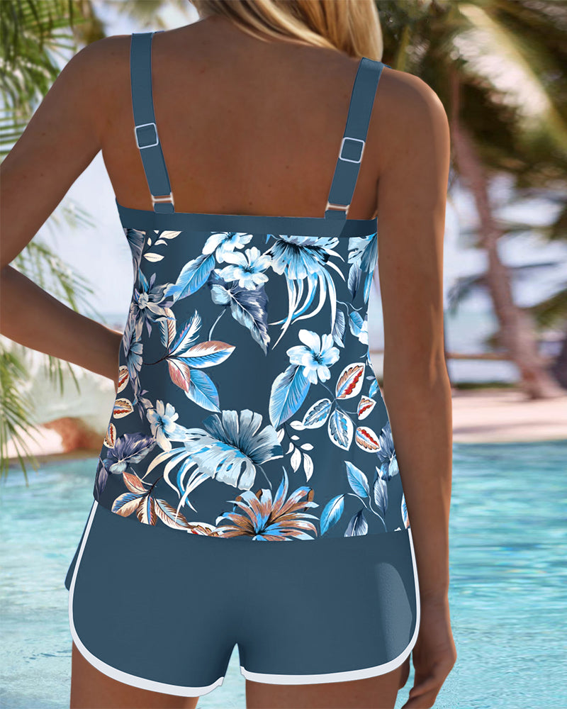Tankini U-Ringad Sans Manches Imprimé