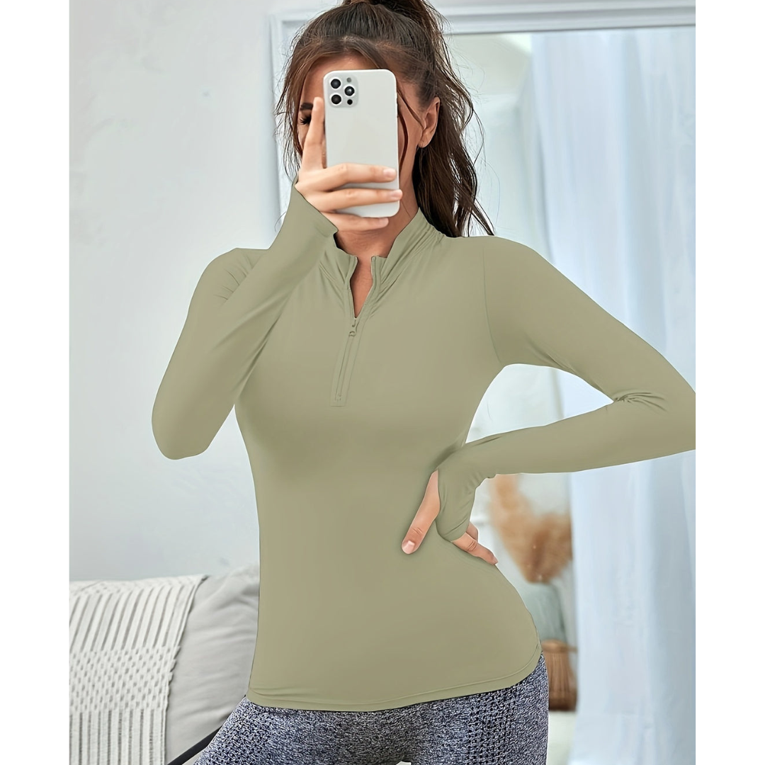 Top demi-zip pour femmes | Manches longues