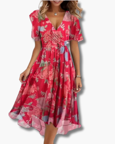 Robe mi-longue fluide pour femme | Élégance chic