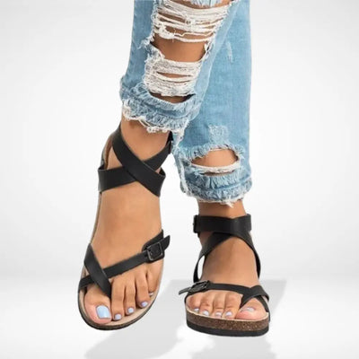 Sandales croisées à boucle réglable pour Femme – Krieste