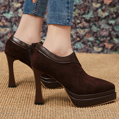 Sophie Courbes® | Chaussures à talon élégantes en daim