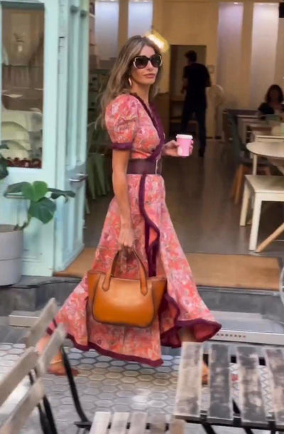 Tosia | Robe longue élégante avec des manches bouffantes