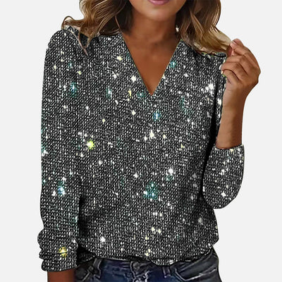 Ruby™ | Blouse Élégante en Diamant à Col V