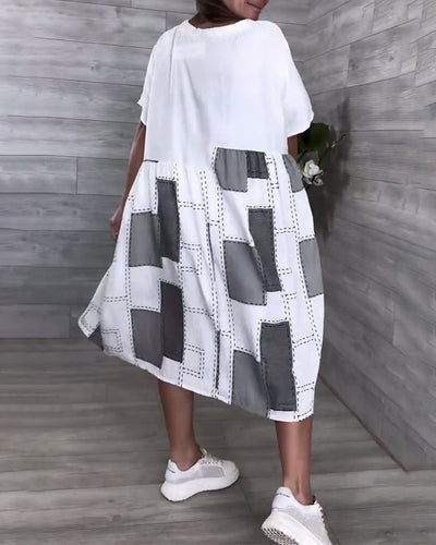 Robe Mode De Rue Col Rond