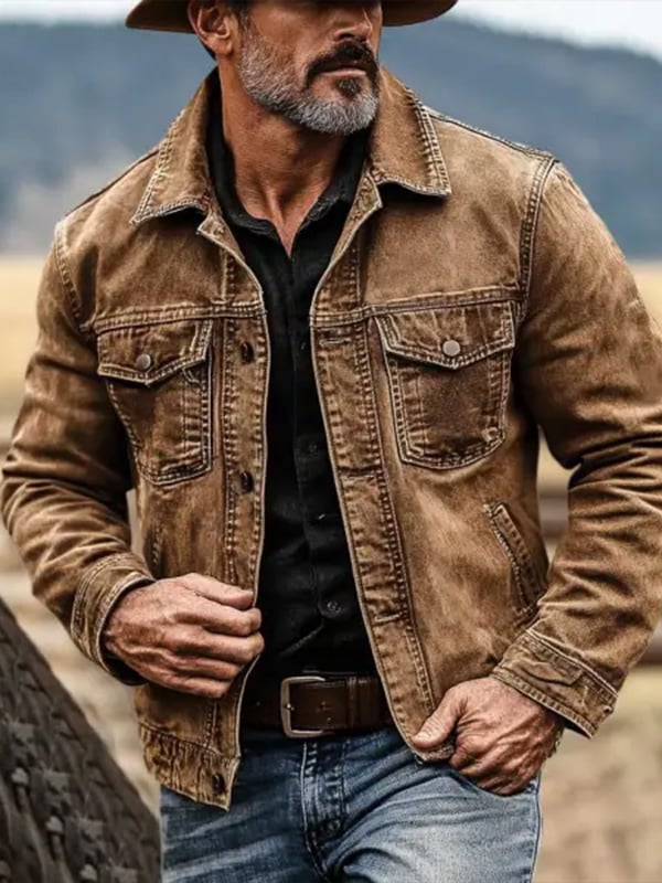 Roger™ | Veste vintage d’extérieur western à multiples poches