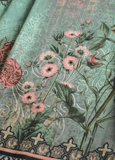 T-shirt imprimé floral vert sauge