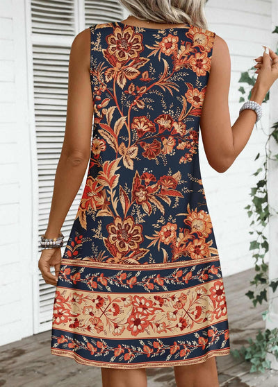 Robe trapèze à rayures circulaires