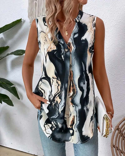 Blouse Impression Peinture À L’Encre