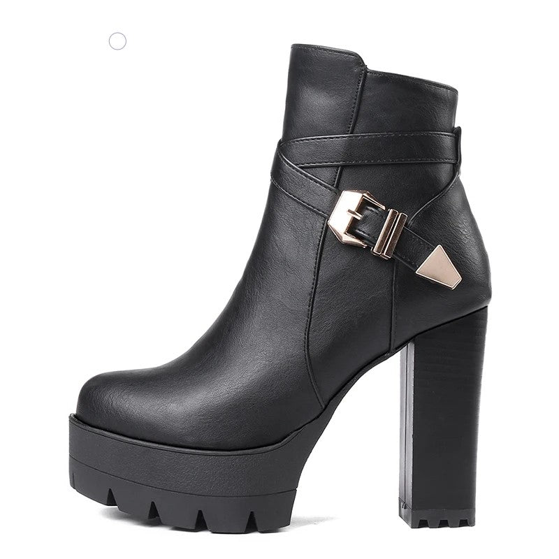 Sophie Confort® | Bottines à talon haut avec boucle élégante