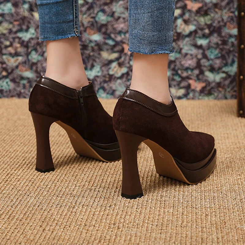 Sophie Courbes® | Chaussures à talon élégantes en daim