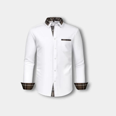 T-shirt manches longues à finitions carreaux pour Homme – Joni