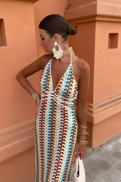 Solena™ | Robe maxi boho avec dos nu