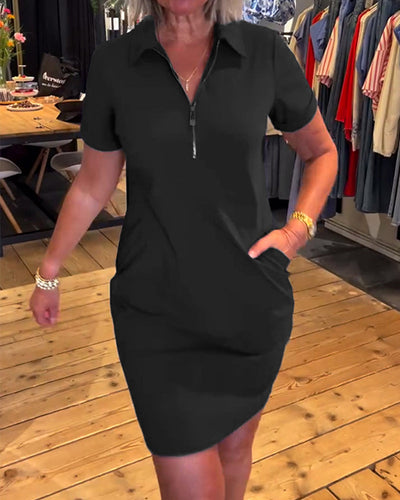 Robe Revers Fermeture éclair