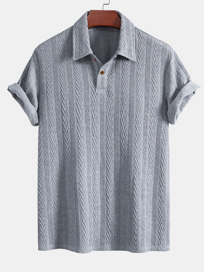 Short Sleeve Jacquard Polo