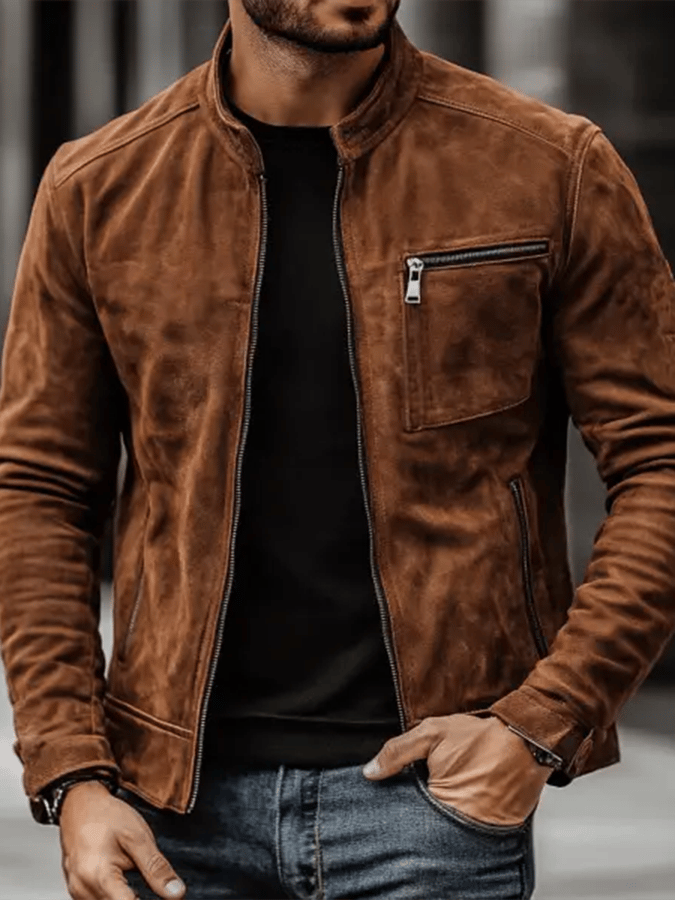 Robert™ | Veste vintage en suède
