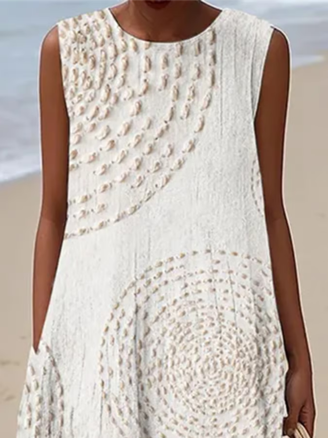 Robe Oplena | Imprimé Décontracté Sans Manches