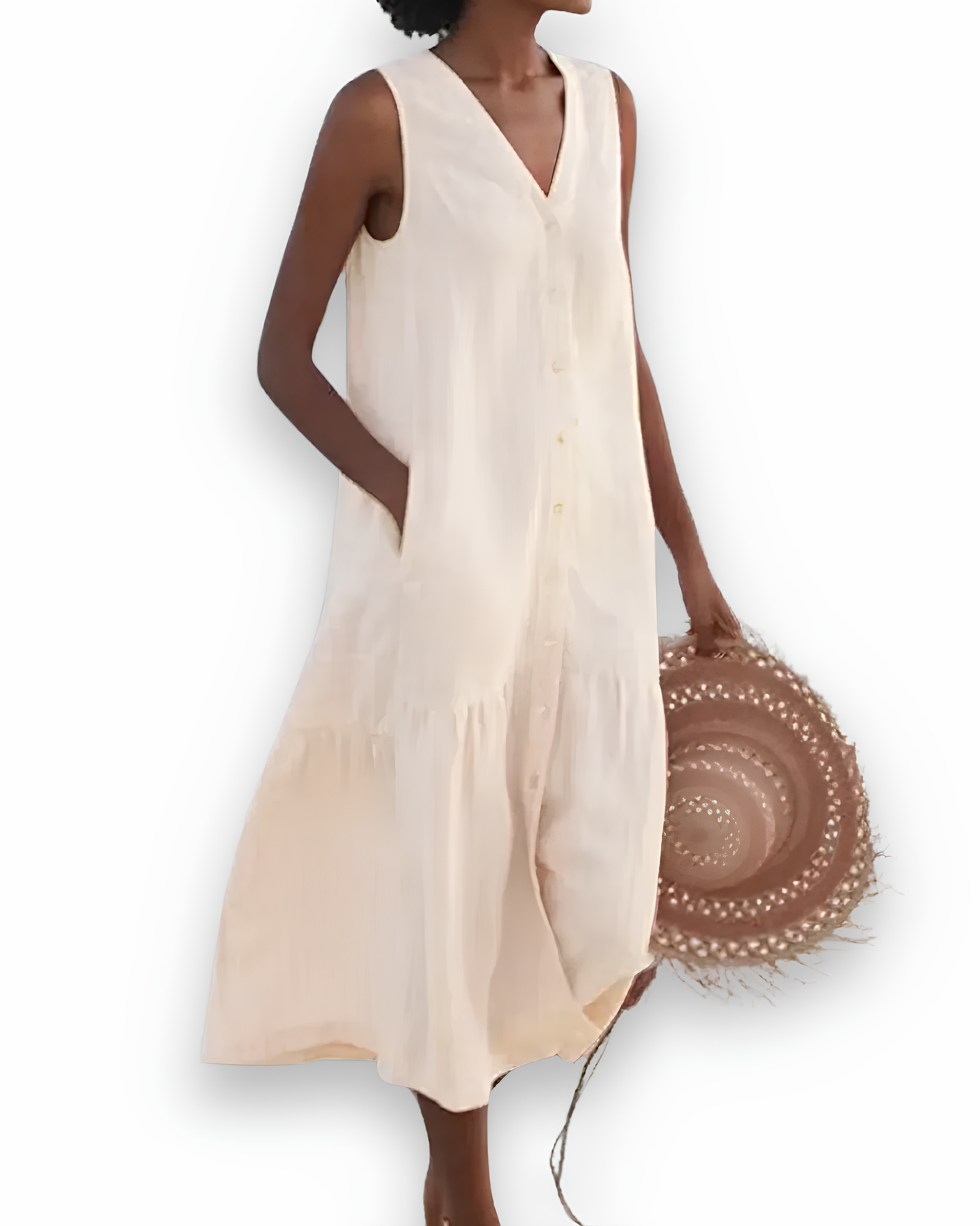 Robe midi décontractée pour femme | Élégante