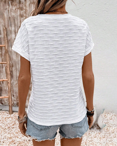 T-Shirt Col En V Tout-À-Porter Uni