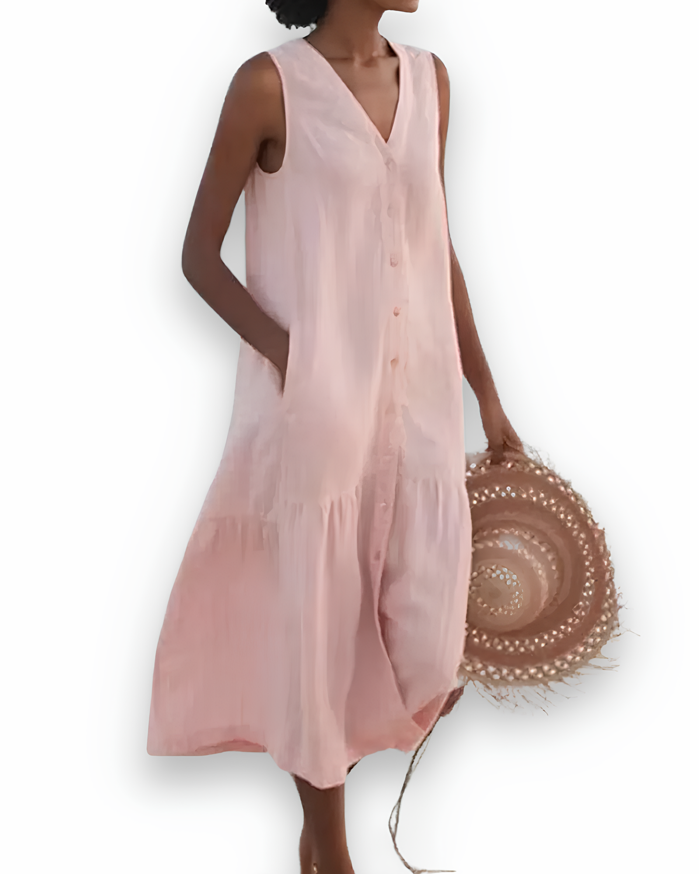 Robe midi décontractée pour femme | Élégante