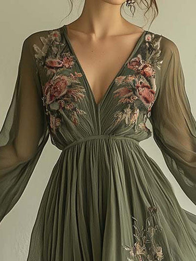 Esther™ | Robe Maxi Élégante à Imprimé Floral