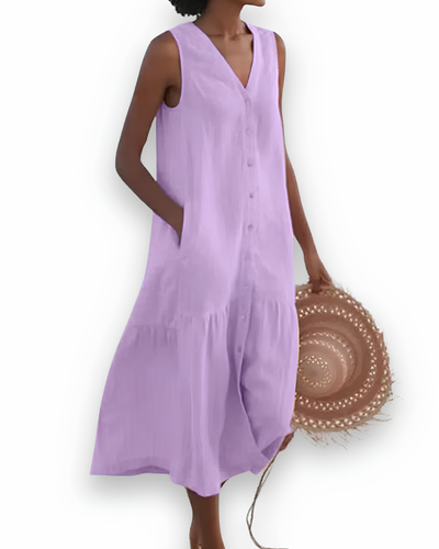 Robe midi décontractée pour femme | Élégante