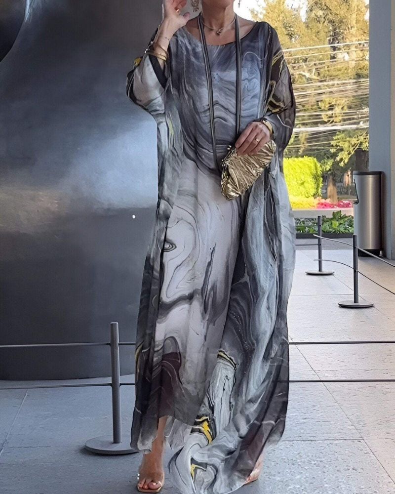 SOREA - Robe en Chiffon Élégante