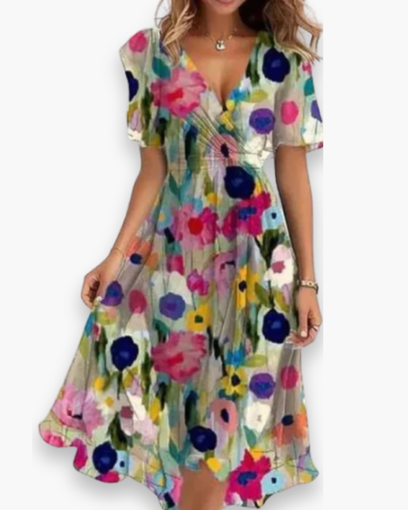 Robe mi-longue fluide pour femme | Élégance chic