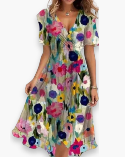 Robe mi-longue fluide pour femme | Élégance chic