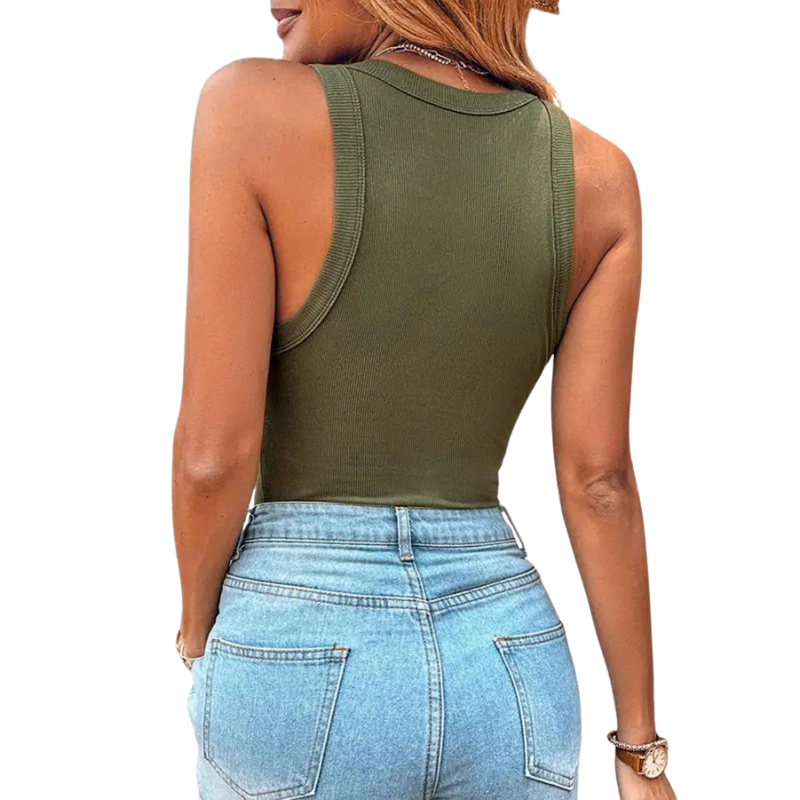 Top confort sans manches avec soutien-gorge intégré