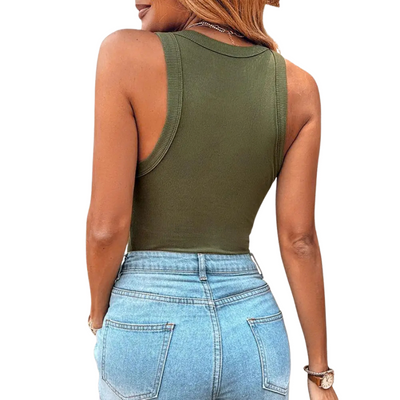 Top confort sans manches avec soutien-gorge intégré