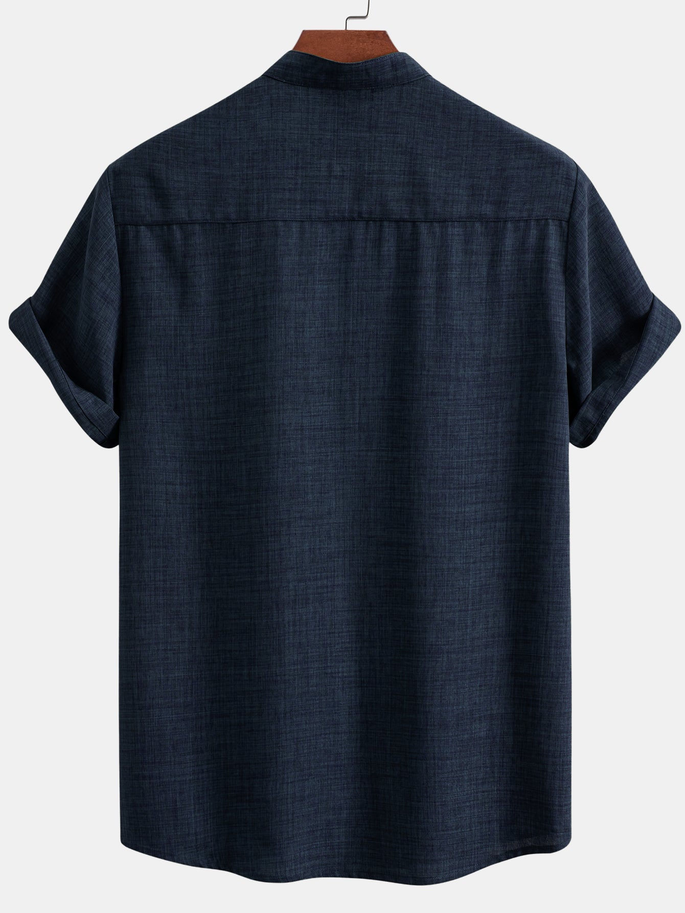 Short Sleeve Stand Collar Shirt